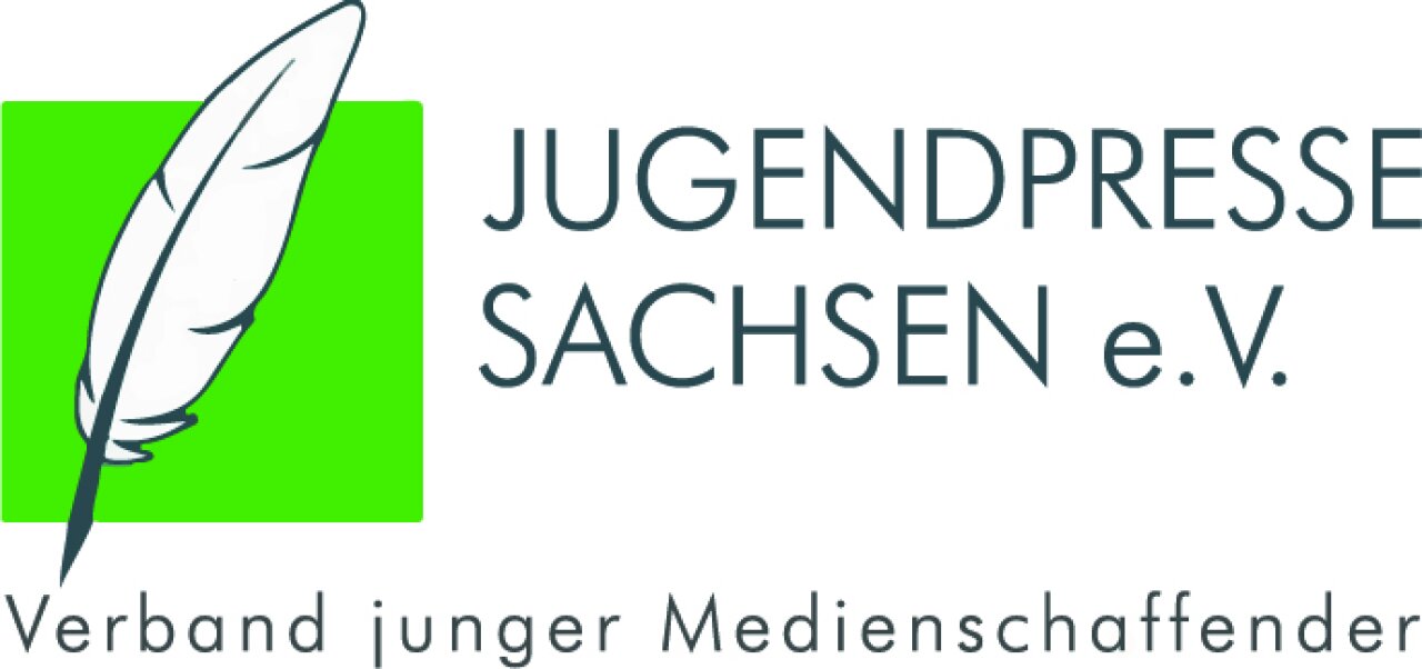 Logo der Jugendpresse Sachsen, Verband junger Medienschaffender.