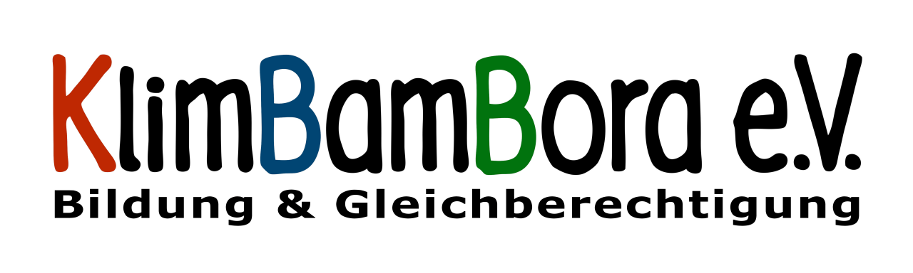 Logo des KlimBamBora e.V. - Bildung und Gleichberechtigung.